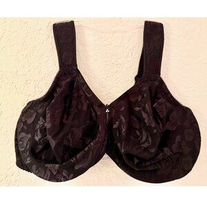 Wacoal Underwire Bra 42DD Black Floral Lace Style 85567